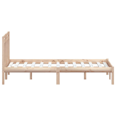 3100589  Bed Frame Without Mattress Solid Wood (810017+814094)