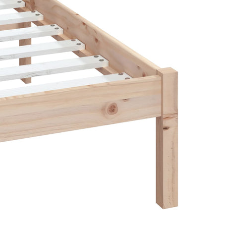 3100589  Bed Frame Without Mattress Solid Wood (810017+814094)