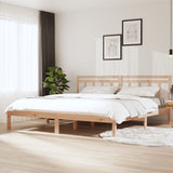 3100589  Bed Frame Without Mattress Solid Wood (810017+814094)
