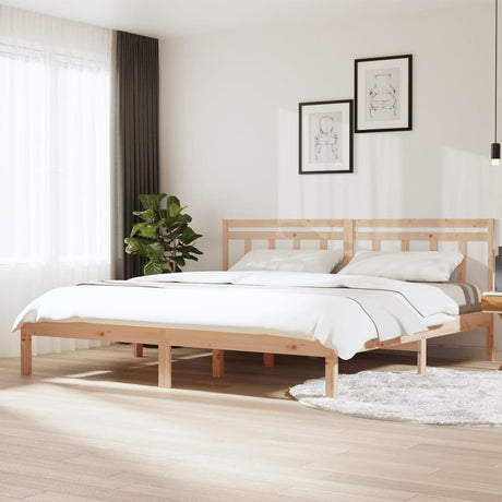 3100589  Bed Frame Without Mattress Solid Wood (810017+814094)
