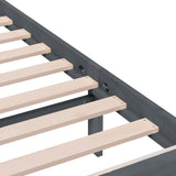 Bed Frame without Mattress Grey King Size Solid Wood