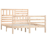 Bed Frame without Mattress Solid Wood 140x190 cm