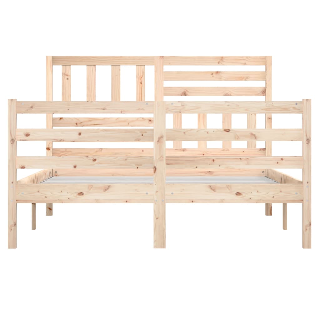 Bed Frame without Mattress Solid Wood 140x190 cm