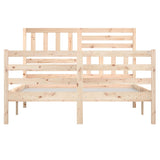 Bed Frame without Mattress Solid Wood 140x190 cm