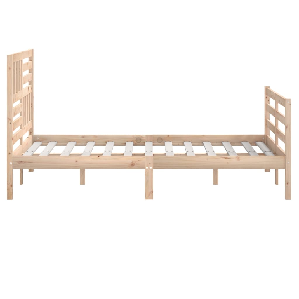 Bed Frame without Mattress Solid Wood 140x190 cm