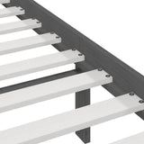 Bed Frame without Mattress Grey Solid Wood 200x200 cm