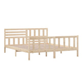 Bed Frame without Mattress Super King Solid Wood