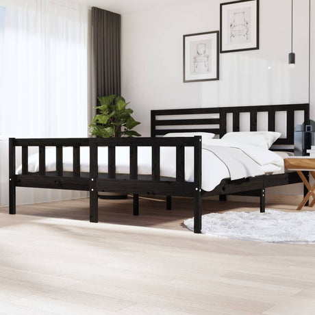 3101174  Bed Frame Without Mattress Solid Wood (810103+814165)