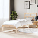 3101242  Bed Frame Without Mattress Solid Wood Pine (810041+814218)