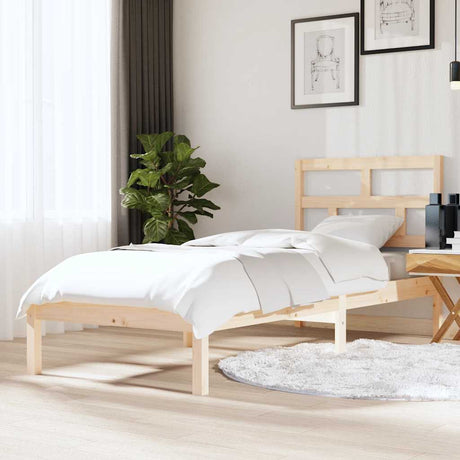 3101242  Bed Frame Without Mattress Solid Wood Pine (810041+814218)
