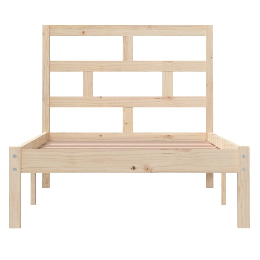Bed Frame without Mattress Single Solid Wood