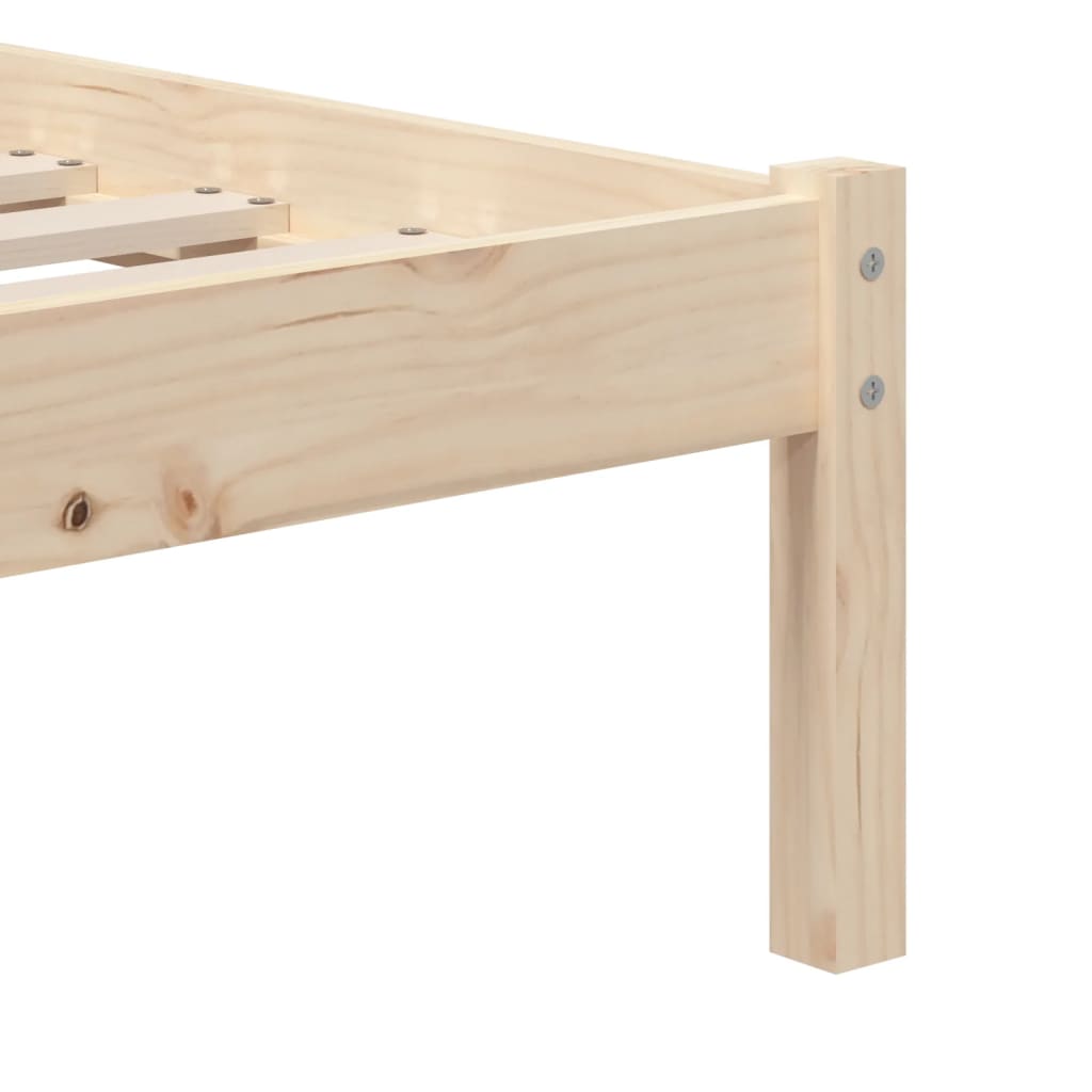 Bed Frame without Mattress Single Solid Wood