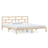 3101198 vidaXL Bed Frame without Mattress Solid Wood 140x190 cm (809997+814194)