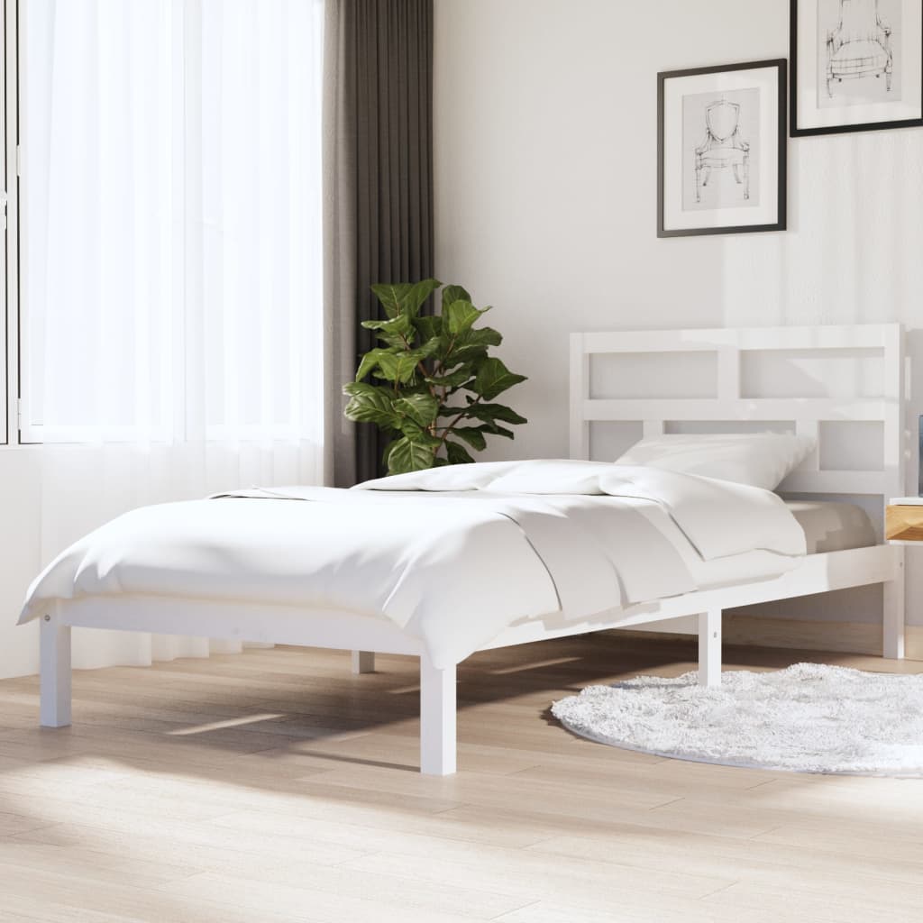 3101242  Bed Frame Without Mattress Solid Wood Pine (810041+814218)