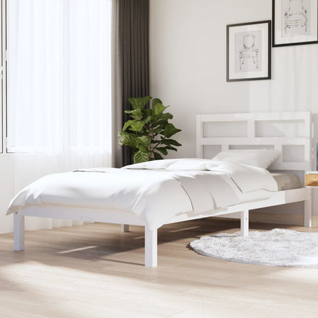 3101242  Bed Frame Without Mattress Solid Wood Pine (810041+814218)