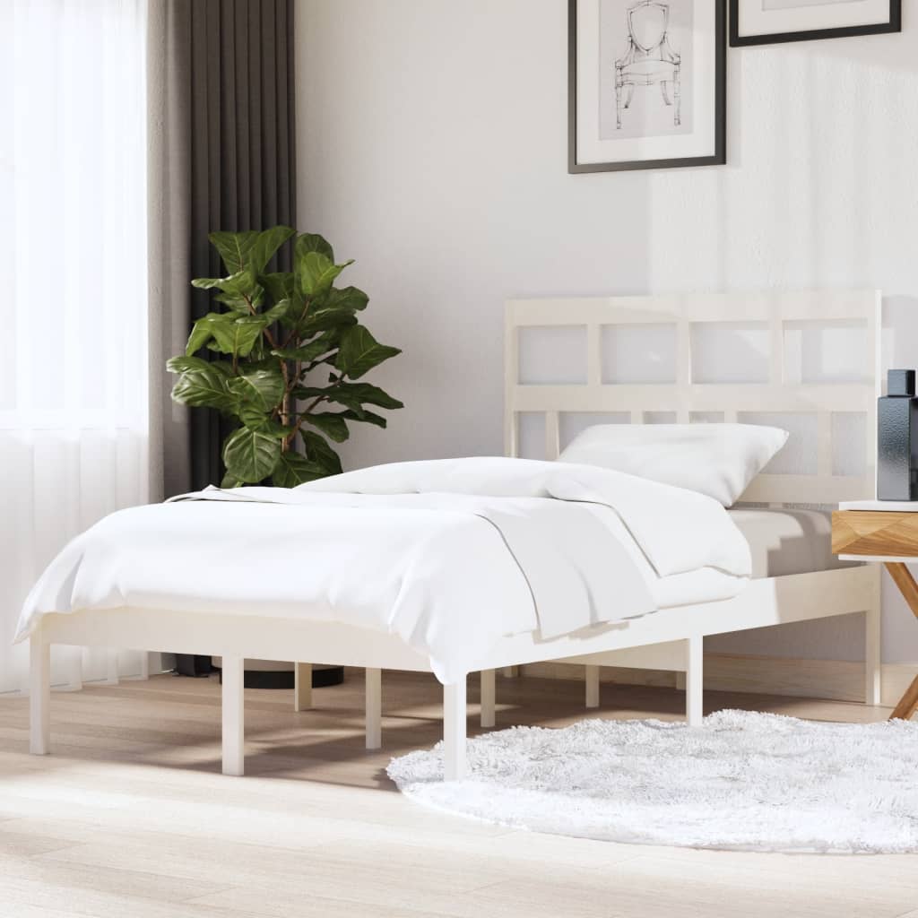 3101242  Bed Frame Without Mattress Solid Wood Pine (810041+814218)