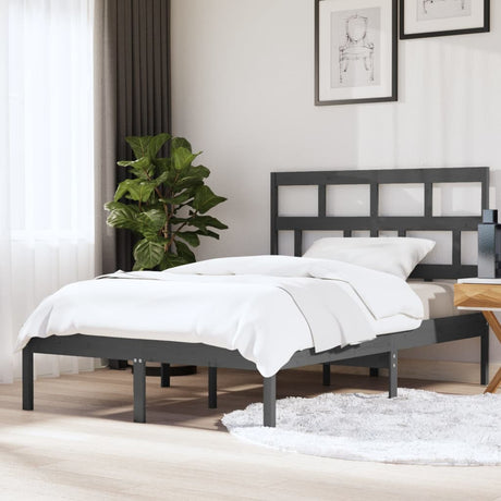 3101242  Bed Frame Without Mattress Solid Wood Pine (810041+814218)