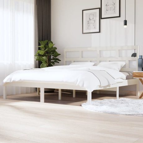 3101242  Bed Frame Without Mattress Solid Wood Pine (810041+814218)