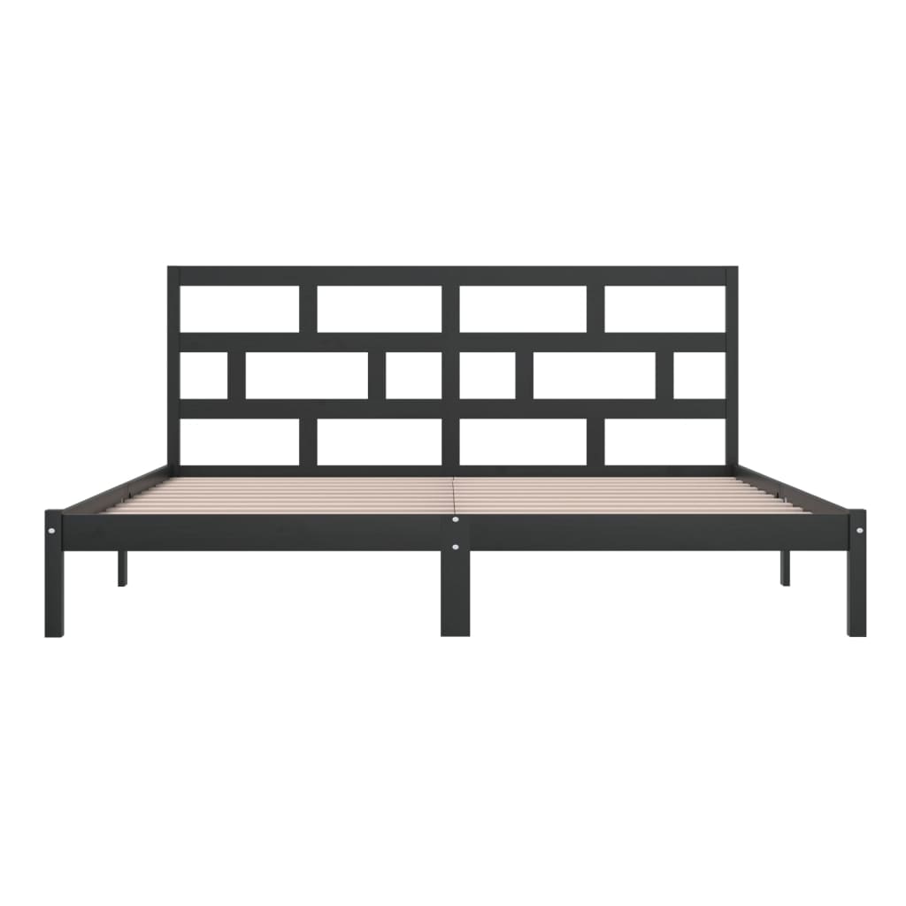3101242  Bed Frame Without Mattress Solid Wood Pine (810041+814218)