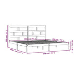 3101242  Bed Frame Without Mattress Solid Wood Pine (810041+814218)