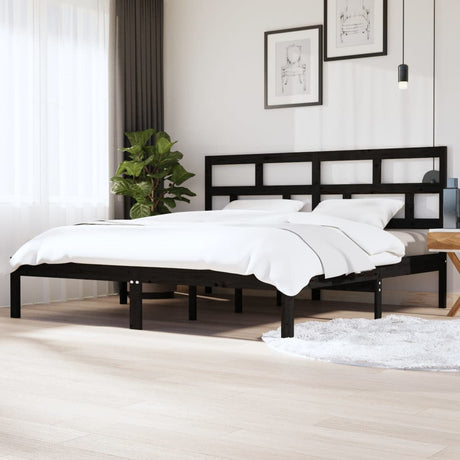 3101242  Bed Frame Without Mattress Solid Wood Pine (810041+814218)