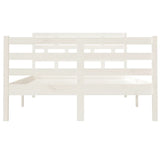 Bed Frame without Mattress White Small Double Solid Wood