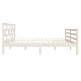 Bed Frame without Mattress White Small Double Solid Wood