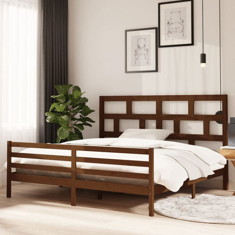 Bed Frame Without Mattress Double Solid Wood