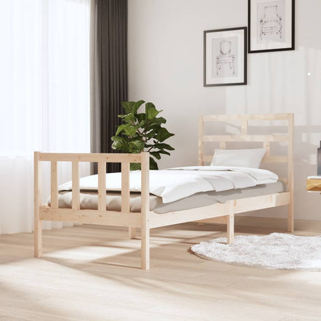 3101369  Bed Frame Without Mattress Solid Wood (810103+814215)