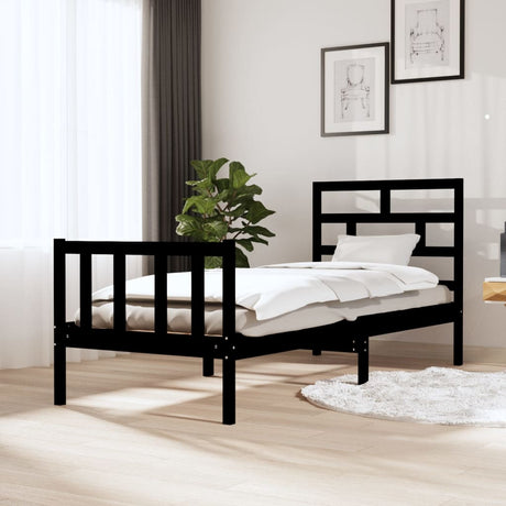 3101369  Bed Frame Without Mattress Solid Wood (810103+814215)