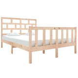 Bed Frame without Mattress Solid Wood Pine Double