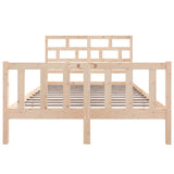 Bed Frame without Mattress Solid Wood Pine Double