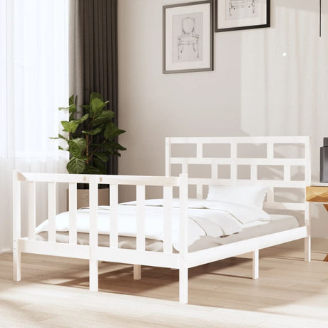 3101369  Bed Frame Without Mattress Solid Wood (810103+814215)