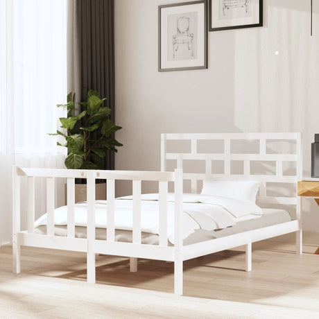 3101369  Bed Frame Without Mattress Solid Wood (810103+814215)