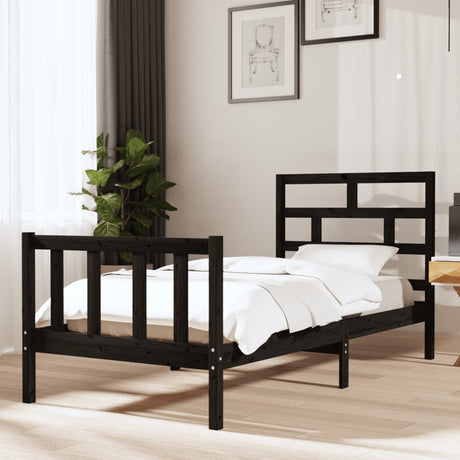 3101369  Bed Frame Without Mattress Solid Wood (810103+814215)