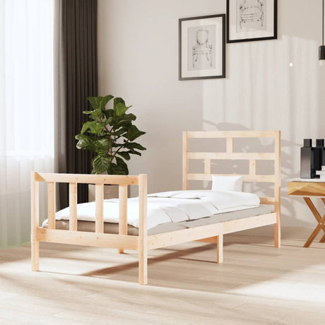 3101369  Bed Frame Without Mattress Solid Wood (810103+814215)