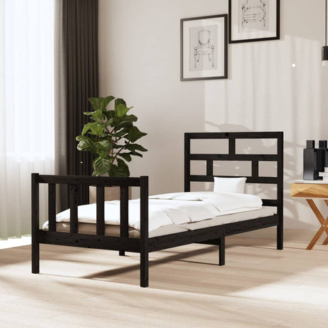 3101369  Bed Frame Without Mattress Solid Wood (810103+814215)