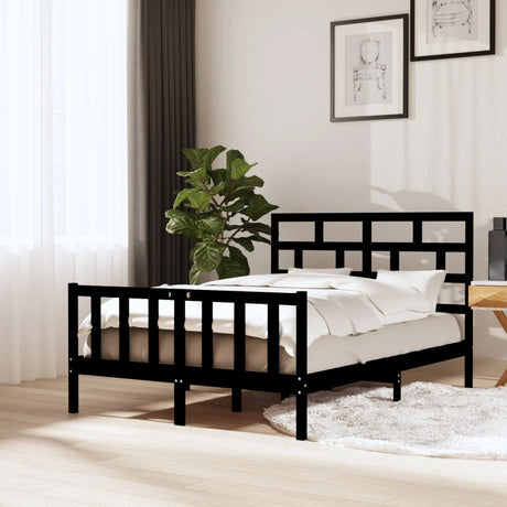 3101369  Bed Frame Without Mattress Solid Wood (810103+814215)