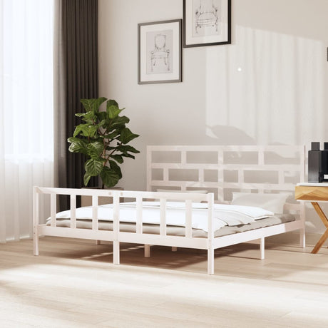 3101369  Bed Frame Without Mattress Solid Wood (810103+814215)