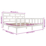 3101369  Bed Frame Without Mattress Solid Wood (810103+814215)