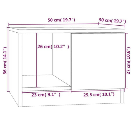 Coffee Table 50X50X36 Cm Engineered Wood
