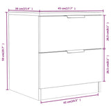 Bedside Cabinet Engineered Wood