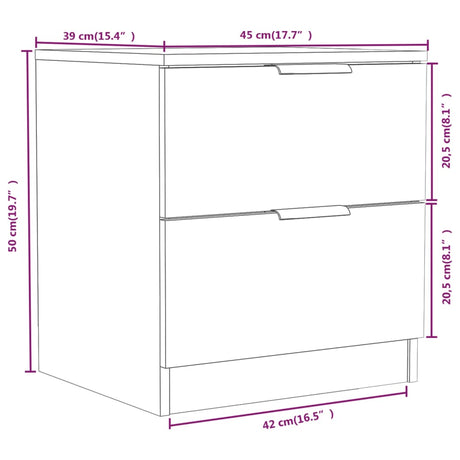Bedside Cabinet Engineered Wood