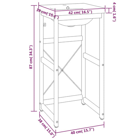 Bathroom Washbasin Frame With Built-In Basin Iron