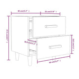 Bed Cabinet 40X35X47.5 Cm