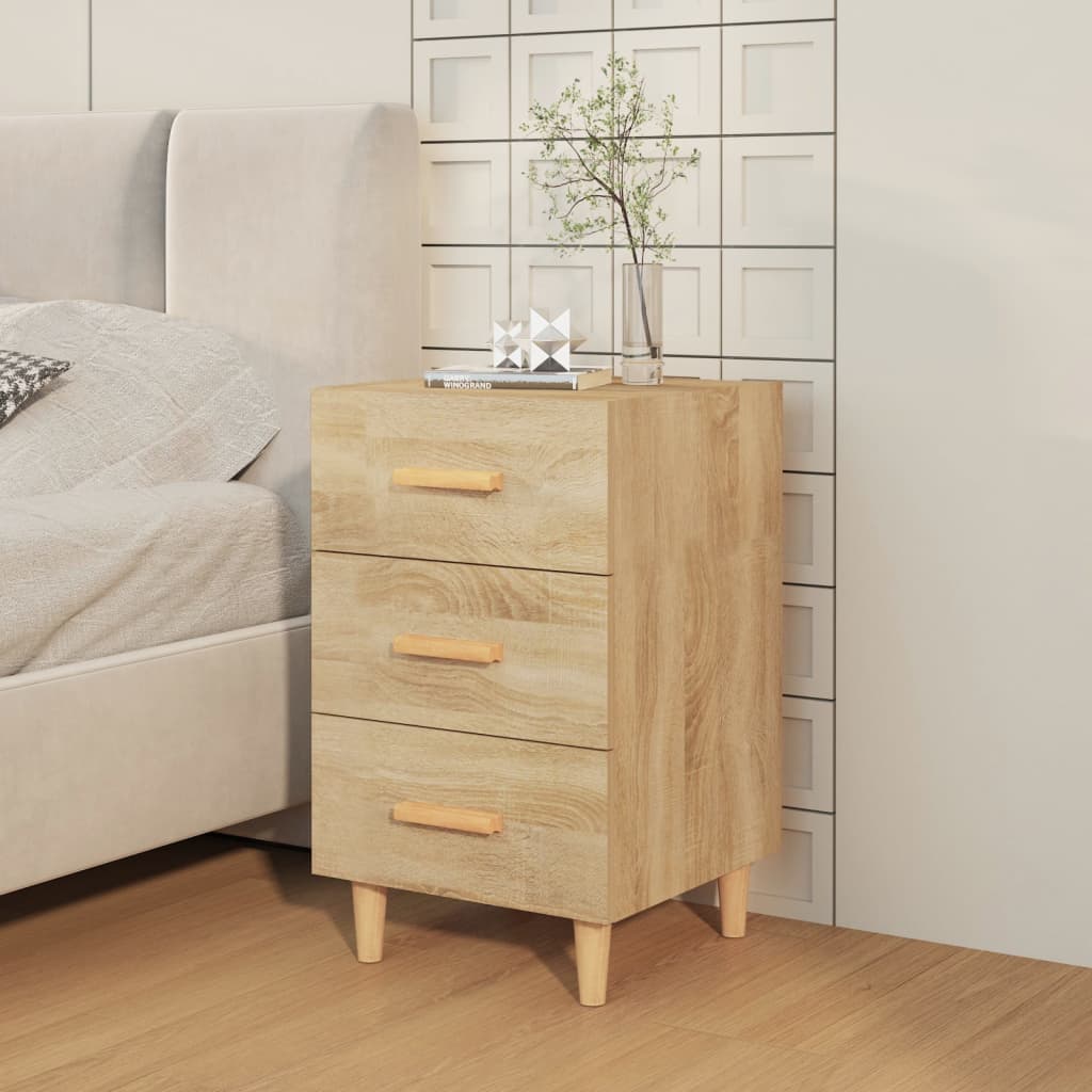 Bedside Cabinet 40X40X66 Cm Engineered Wood