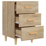 Bedside Cabinet 40X40X66 Cm Engineered Wood