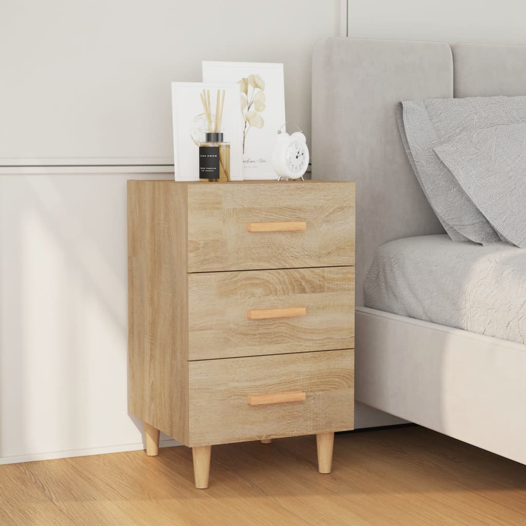 Bedside Cabinet 40X40X66 Cm Engineered Wood