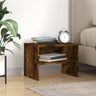 Bedside Cabinet White And Sonoma Oak 40X30X30 Cm Engineered Wood