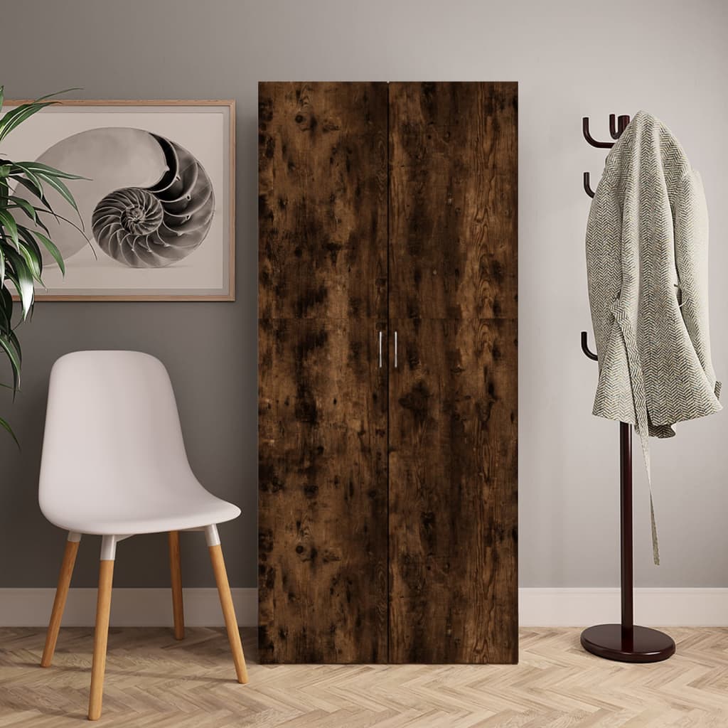 Shoe Cabinet 80X35.5X180 Cm Engineered Wood